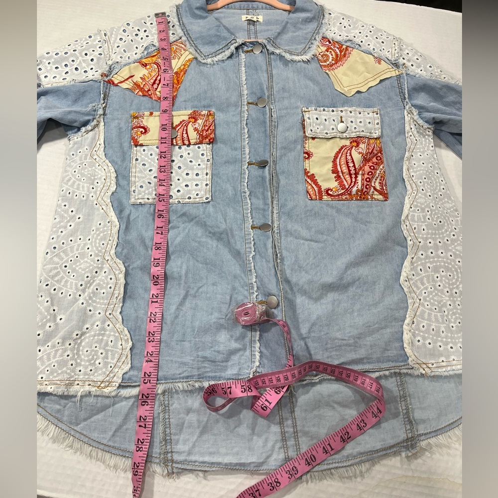 POL PATCHWORK BUTTON SHIRT - image 7